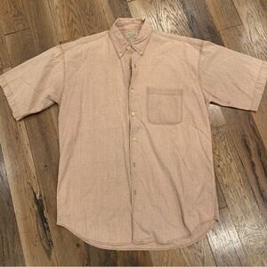 Red Bank Mens Plaid Button Cotton Shirt Size Medium